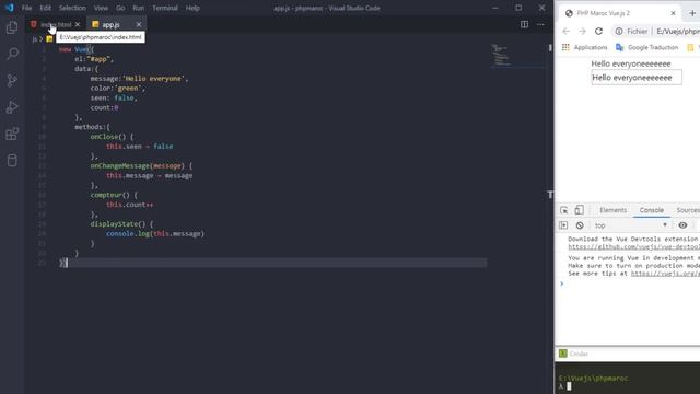 Vue.js 2 darija - 4- Directive v-model смотреть онлайн