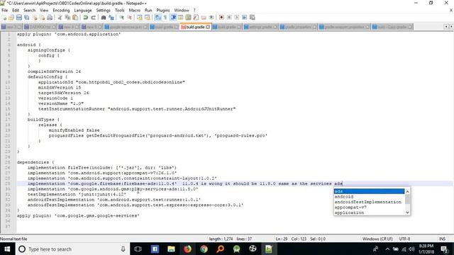 FIX conflicts either updating the version of the google-services plugin смотреть онлайн