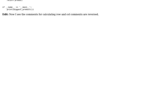 Project Euler 11: Largest product in a grid, Python3 смотреть онлайн