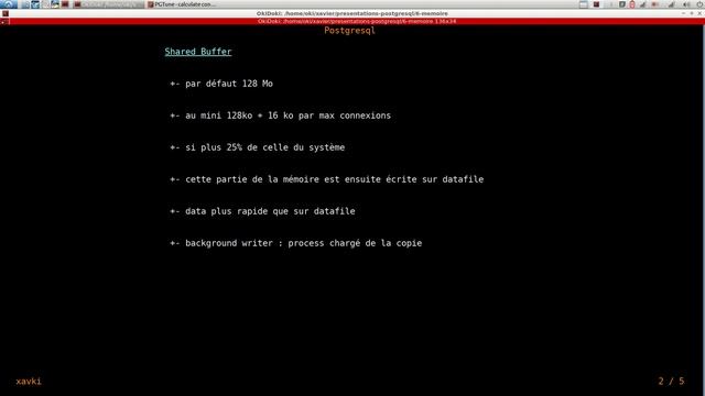 POSTGRESQL - 6. Fonctionnement : la mémoire смотреть онлайн