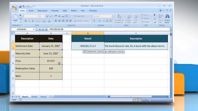 How to use the DISC function in Excel смотреть онлайн