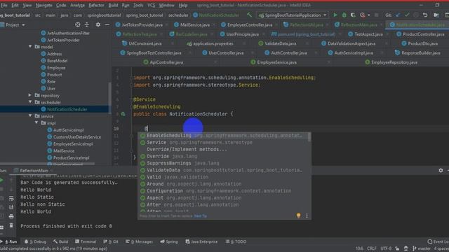 11. Spring boot Scheduler, Reflection API and Jesper Integration with live coding смотреть онлайн