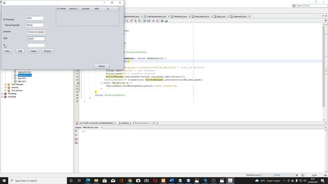 PROJECT JAVA DENGAN KONSEP MVC YANG YANG TERKONEKSI DENGAN DATABASE DAN CRUD смотреть онлайн