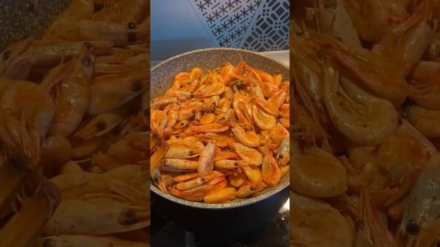 Жареные креветки, быстро и очень вкусно #? #? #пальчикиоближешь #готовимдома #легкоготовить #❤️ смотреть онлайн