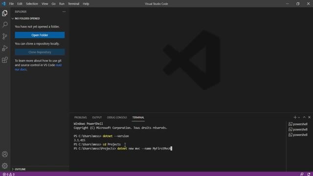 Create ASP.NET CORE Web Application using Visual Studio Code смотреть онлайн