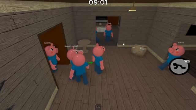 ОХОТА за КЛЮЧАМИ у СВИНОК ПИГГИ на 100 человек! Roblox Piggy but 100 смотреть онлайн