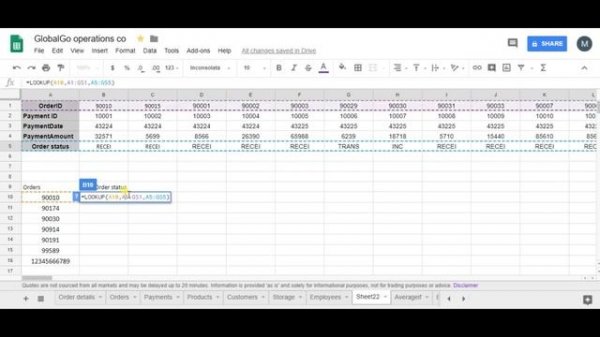 How to use the LOOKUP formula in Google Sheets