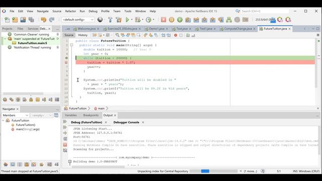 Debugging Java Code Using NetBeans смотреть онлайн