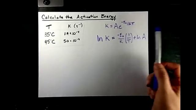 Calculate Activation Energy (Slope OR formula) смотреть онлайн