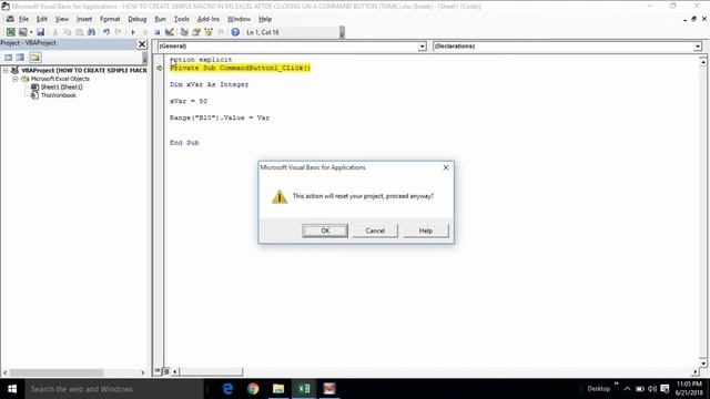 PART 3 - HOW TO CREATE SIMPLE VBA WRITING MACRO IN MS EXCEL (TAMIL) | Kallanai YT смотреть онлайн