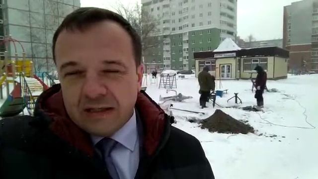 Установка спортивных элементов. Ул. Новая Заря, 9. смотреть онлайн