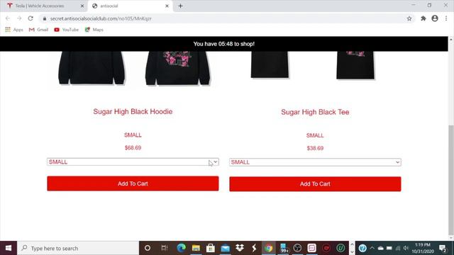 Anti Social Social Club Member Only Exclusive Drop Sugar High Black Tee & Hoodie! смотреть онлайн