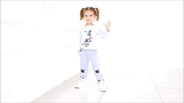 Серые штанишки с кошечками для девочки (89503) / Одежда для девочек оптом / КотМарКот смотреть онлайн