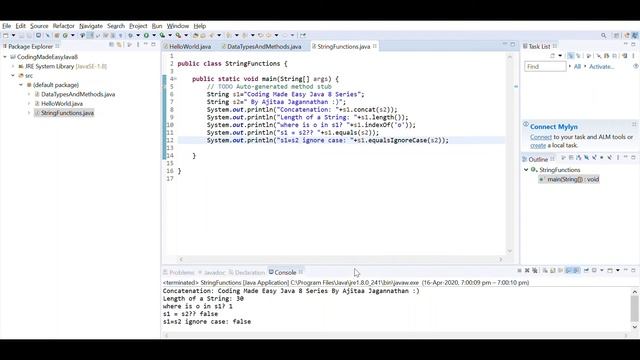 Coding Made Easy | Java 8 | Java Strings | Video 3 смотреть онлайн