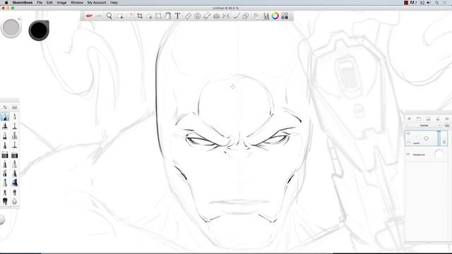 Drawing A Character In Sketchbook Pro - Demonstration Video смотреть онлайн