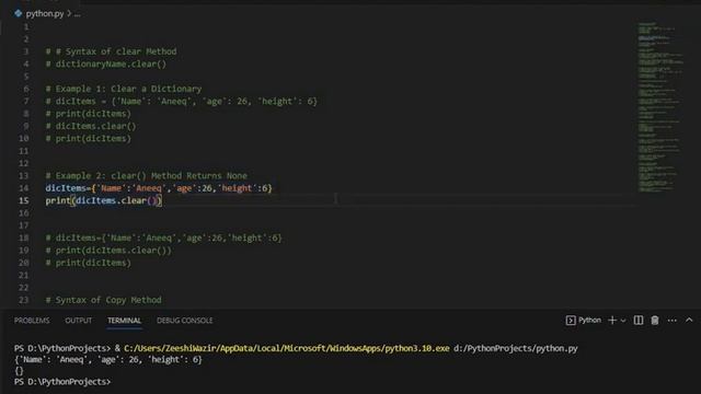 Python Dictionary Clear Method | Easy Python Tutorial смотреть онлайн