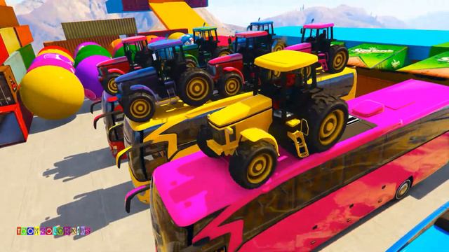 GTA 5 Water Ragdolls | TRACTOR ON A BUS with Spiderman Transportation Jumps/Fails (Euphoria Physics смотреть онлайн