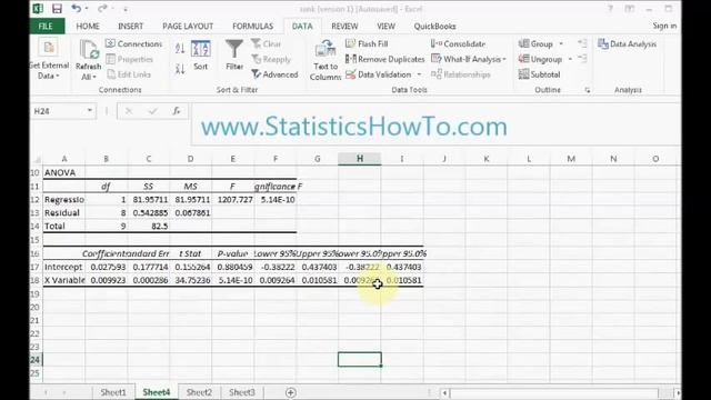 How to find Regression in Excel 2013 смотреть онлайн