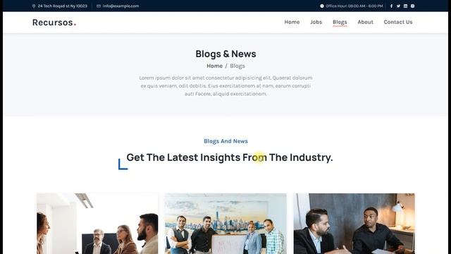 Free Human Recruitment Agency Site Template | HTML, SCSS/SASS & JavaScript смотреть онлайн