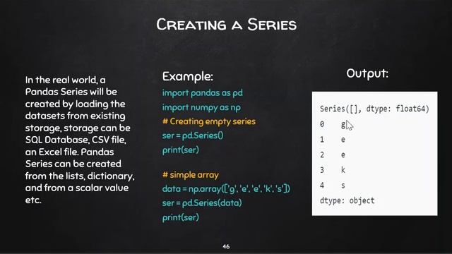 18. Pandas Series vs Data Frame | Data Collection And Wrangling | Course By Sana Rasheed смотреть онлайн