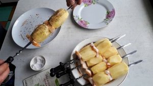 Шашлык из картофеля в электрошашлычнице