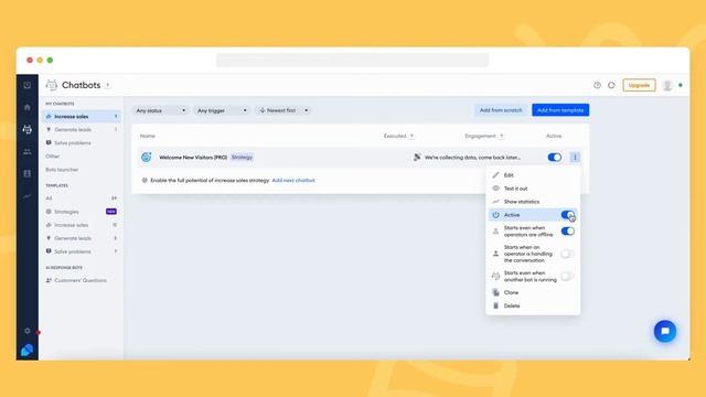 How to Disable, Delete or Duplicate a Chatbot | Tidio onboarding смотреть онлайн