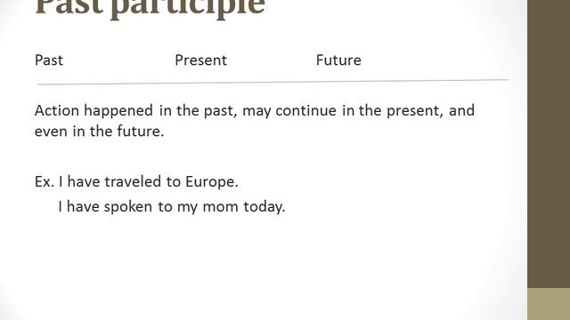 Past tense vs Past Participle смотреть онлайн