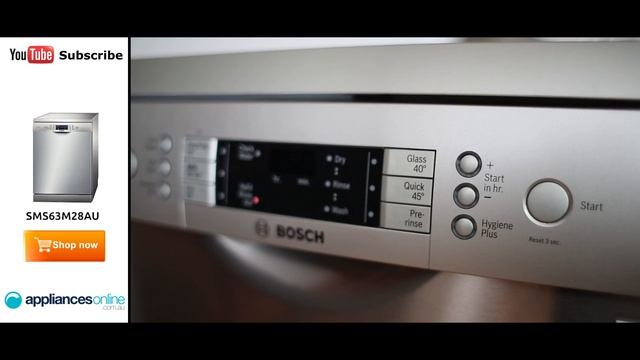 The SMS63M28AU Bosch stainless steel Dishwasher with 14 place settings - Appliances Online смотреть онлайн