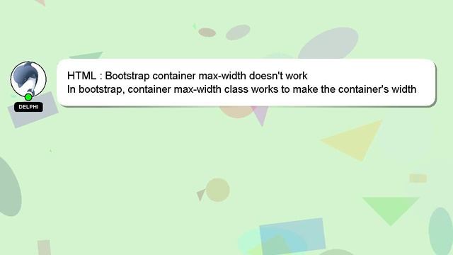 HTML : Bootstrap container max-width doesn't work смотреть онлайн