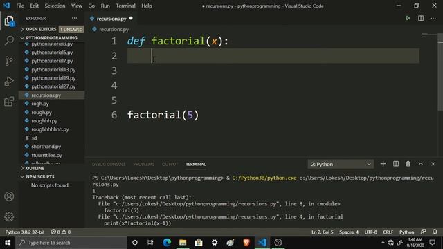 #35 Factorial using Recursions in Python || Python Tutorials in Tamil|| #CodingAnna смотреть онлайн