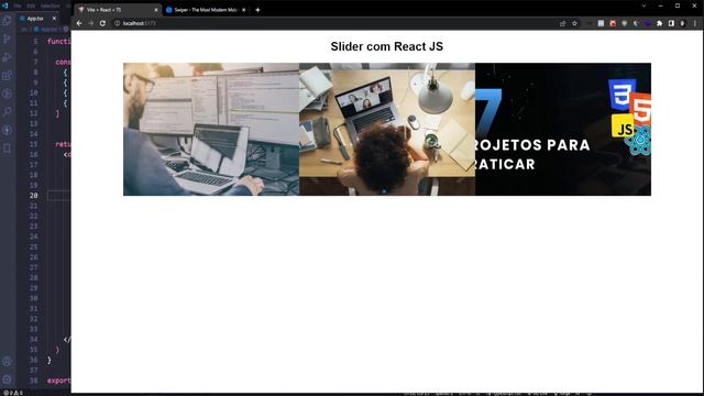 Como criar Slider incrível com React JS do ZERO! ? смотреть онлайн