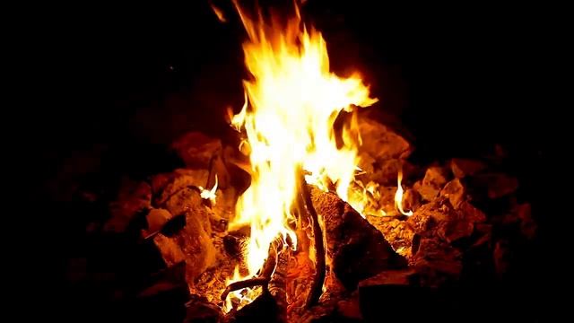 Ночная гроза. Костер в лесу. Огонь. Для медитации. Для снятия стресса. Для сна. смотреть онлайн