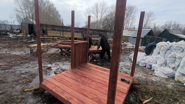 Беседка деревянная быстро и просто. Строительство из пиломатериала своими руками. Компания Зазаборо смотреть онлайн