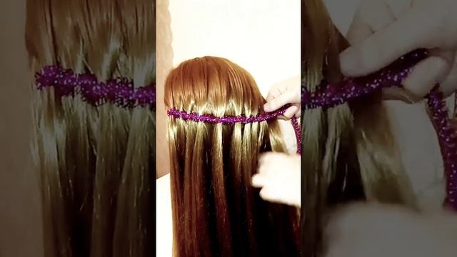 Новогодняя прическа с мишурой ( дождиком) | Быстро, легко и красиво смотреть онлайн