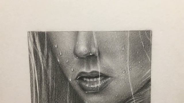 Капли на лице / Простой карандаш на акварельной бумаге / drawing Portraitbyphoto смотреть онлайн