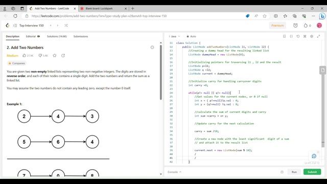 Add 2 Numbers | Linked List | Java | LeetCode | Linked List Series | Interview & Placement Question смотреть онлайн