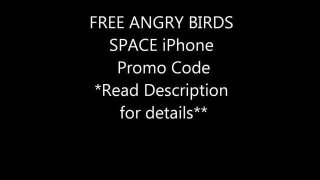 Free Angry Birds Space iPhone Promo Code смотреть онлайн