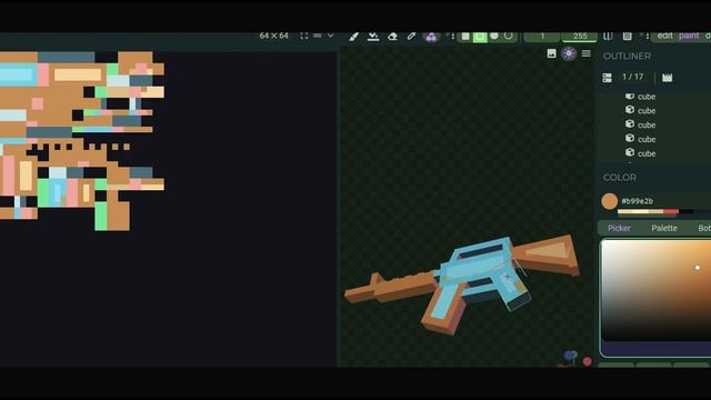 Blockbench | Modeling Golden M4 (Original Object) смотреть онлайн