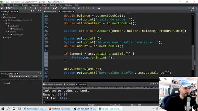 Tratamento de exceções : aprenda na prática : exemplo Java смотреть онлайн