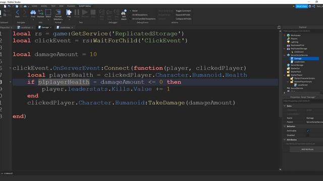 How to Kill a Player by Clicking Them (Part 2) - Roblox Studio Tutorial смотреть онлайн