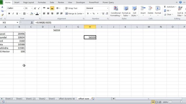 How to use Offset Function to compute Dynamic Sum in Excel смотреть онлайн