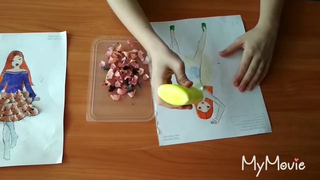Платье из карандашной стружки смотреть онлайн