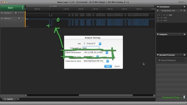 Capturing & Analyzing Packets with Saleae Logic Pro 8 - Reverse Engineering A/C Remote part 2 смотреть онлайн