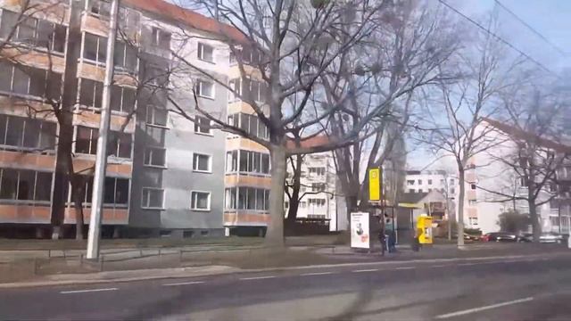 Дрезден ( Саксония, Германия). Жилые районы. Часть 3 - Striesen, Johannstadt. Едем в Русмаркт. смотреть онлайн