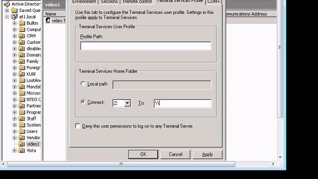 Terminal server home folder UNC path to drive letter смотреть онлайн