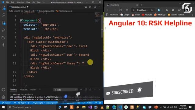 #Angular-10 in Telugu #13 ngSwitch in Angular-10 in Telugu || RSK Helpline смотреть онлайн
