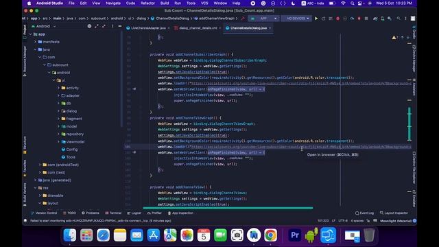 Live Subscriber Count | Tutorial 14 | Creating Dialog Channel Detail Java Class | Part-3 смотреть онлайн