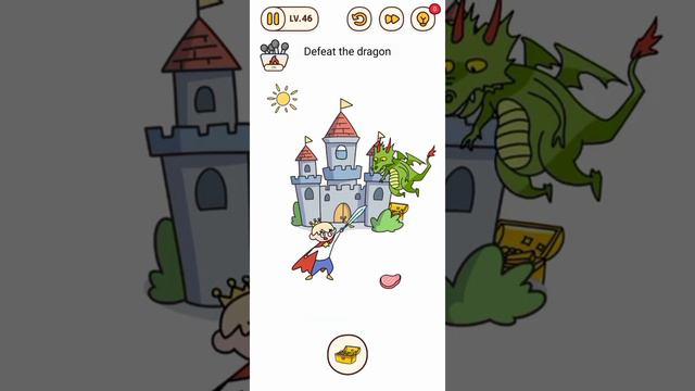 Brain Find Level 46 Answer - Defeat The Dragon. смотреть онлайн