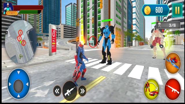 Flying Hero Robot Transform Car: Robot Games - All Levels Gameplay Walkthrough (Android, IOS) смотреть онлайн