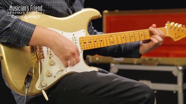 Fender Custom Shop 1955 Stratocaster Relic Ash Electric Guitar Masterbuilt by Dale Wilson Gold смотреть онлайн